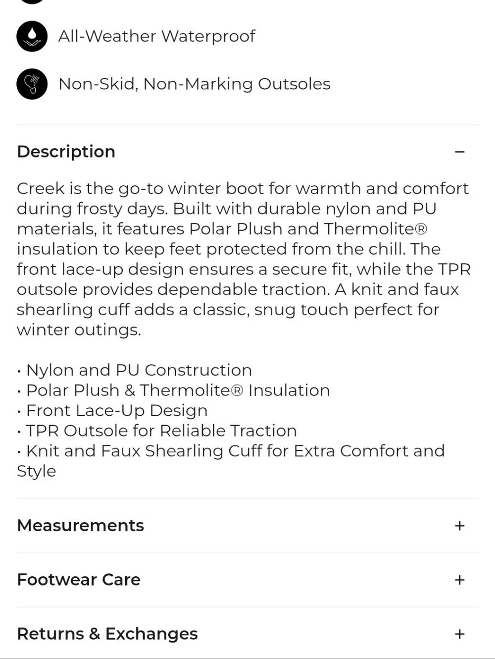 Cougar insulated winter